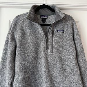 Patagonia better sweater quarter zip jacket heather grey men’s size S